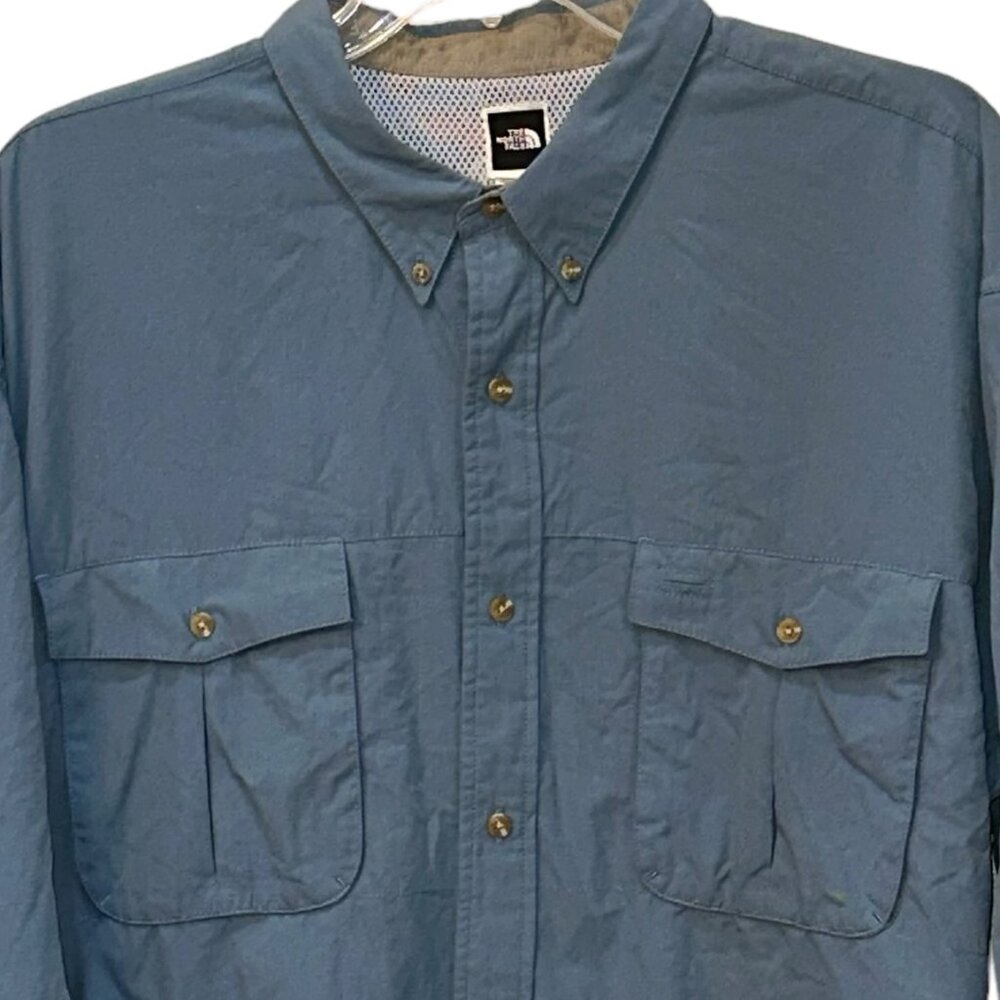North Face Vented Long Sleeve Fishing UPF‎ Button Down Collar Shirt Size XXL - Picture 2 of 8